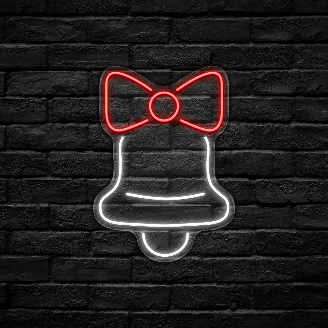 Jingle Bell LED Neon Sign (USB Powered, Dimmable)