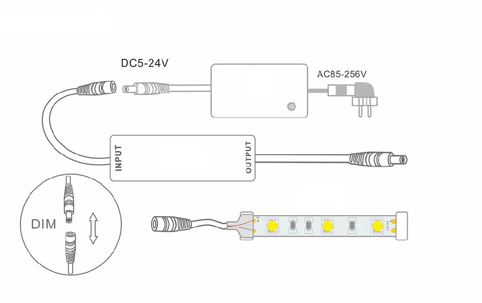 Dimmer for LED Strips and LED Signs| 14-28 Key Remote for RGB, RGBW, RGBCCT