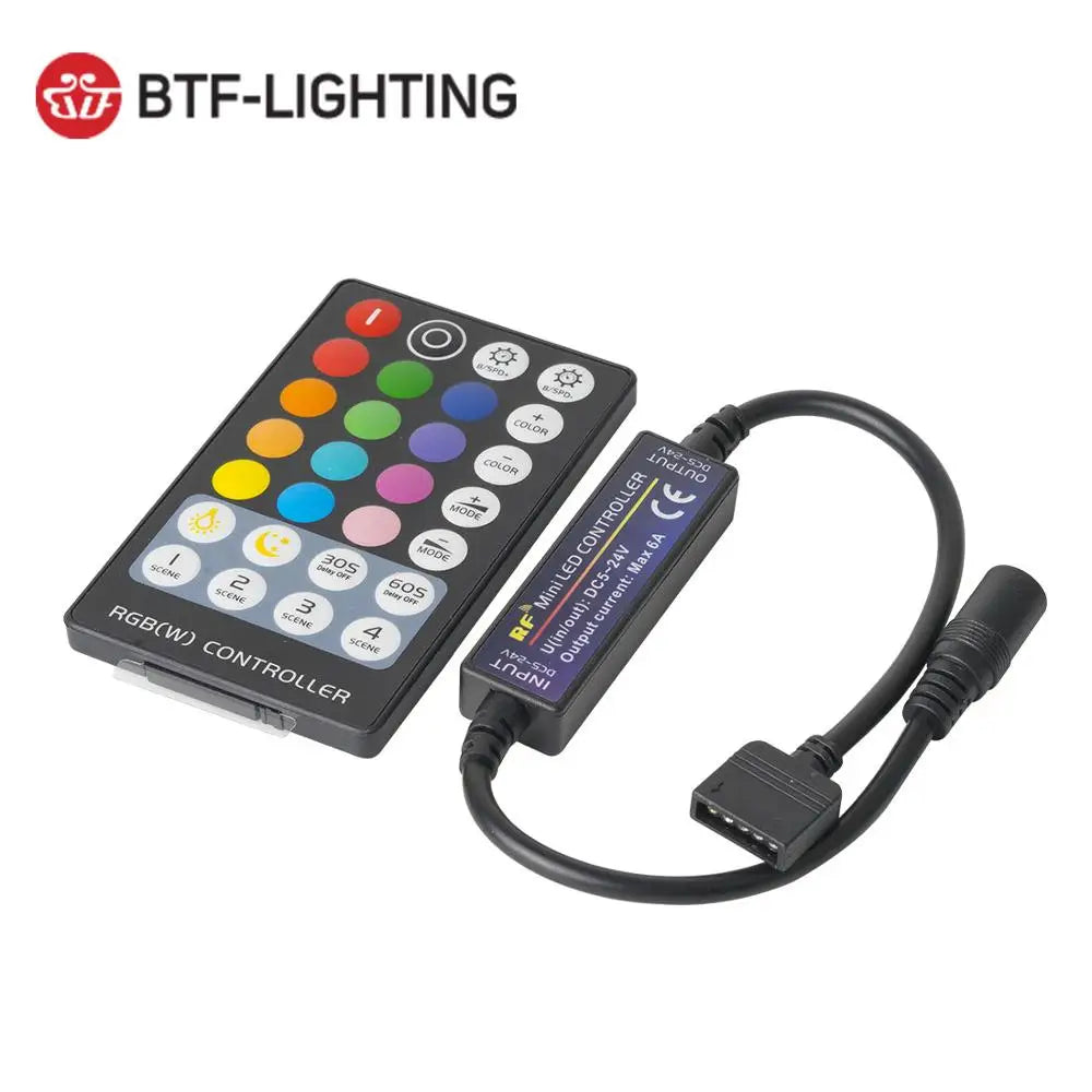 Dimmer for LED Strips and LED Signs| 14-28 Key Remote for RGB, RGBW, RGBCCT
