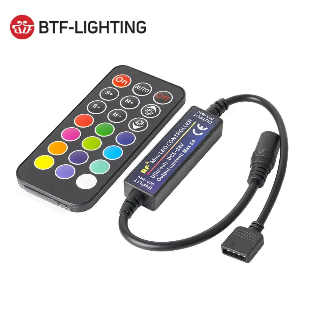 Dimmer for LED Strips and LED Signs| 14-28 Key Remote for RGB, RGBW, RGBCCT