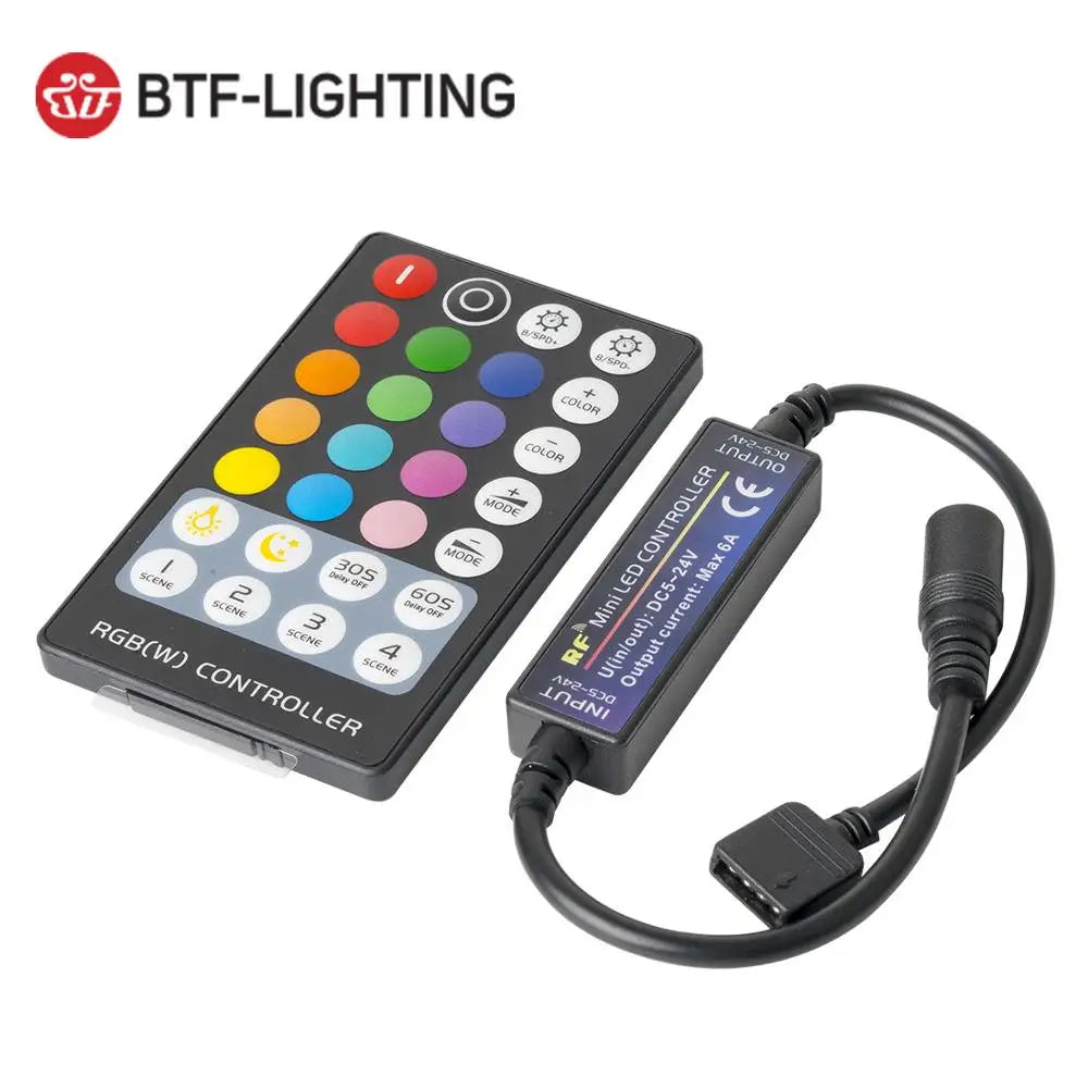 Dimmer for LED Strips and LED Signs| 14-28 Key Remote for RGB, RGBW, RGBCCT