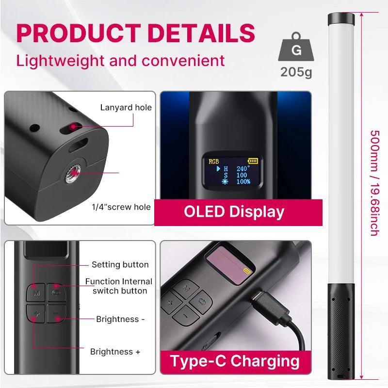 Handheld RGB Stick Light CRI 95+ 2500K-9000K - Neonific