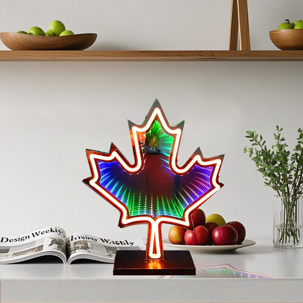 Infinity Mirror (Maple Leaf, 36cm x 40cm)