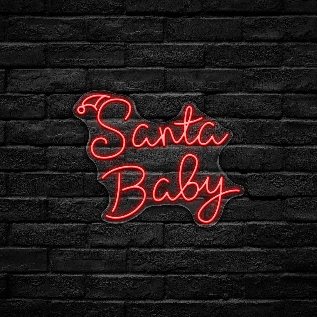 Santa Baby LED Neon Sign (USB-Dimmable)