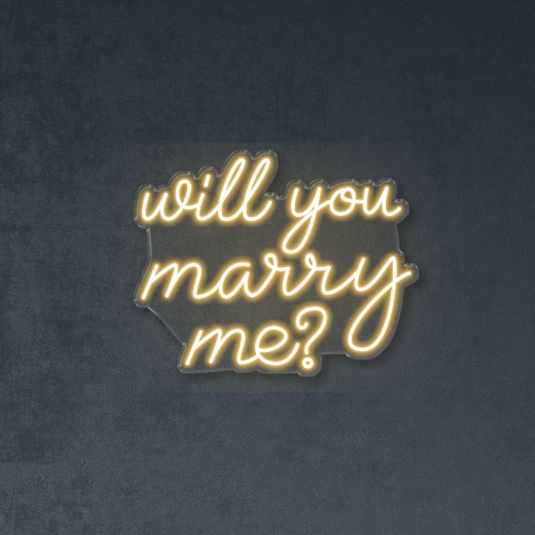 Will You Marry Me Sign - Neonific