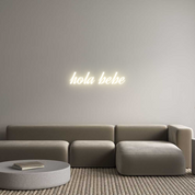 Custom LED Neon Sign: hola bebe