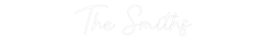 Custom Wedding LED Neon Sign: The Smiths - Neonific