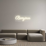 Enseigne LED néon personnalisée : Bonjour