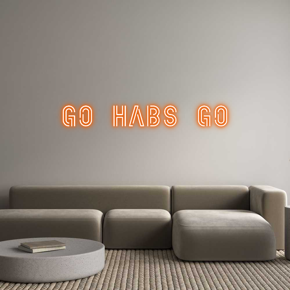 Custom LED Neon Sign: Go habs go - Neonific