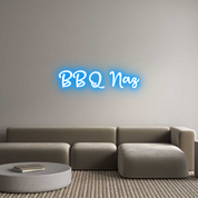 Custom LED Neon Sign: BBQ Naz