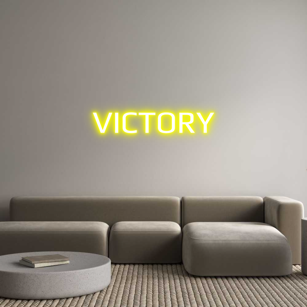 Custom LED Neon Sign: VICTORY - Neonific
