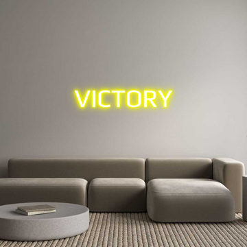 Custom LED Neon Sign: VICTORY - Neonific
