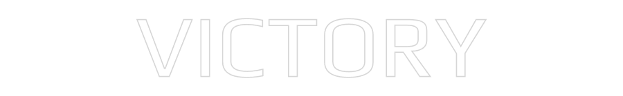 Custom LED Neon Sign: VICTORY - Neonific