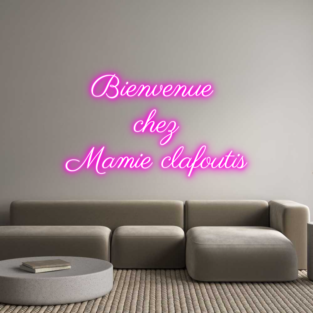 Enseigne LED néon personnalisée : Bienvenue 
c...