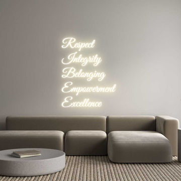 Custom LED Neon Sign: Respect
Inte... - Neonific