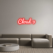 Custom LED Neon Sign: Cloud 9