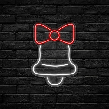 Jingle Bell LED Neon Sign (USB Powered, Dimmable)