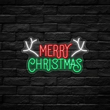 "Merry Christmas" LED Neon Sign (USB-Dimmable, 42cm x 24cm)
