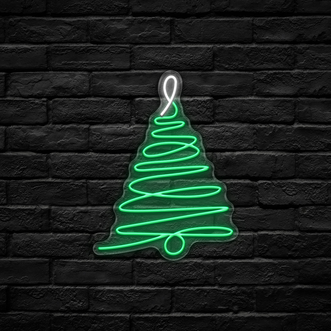 Christmas Tree LED Neon Lights Sign (USB-Dimmable)