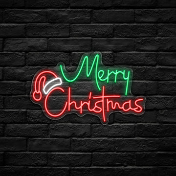 Merry Christmas LED Neon Sign (USB-Dimmable, 43cm x 26cm)