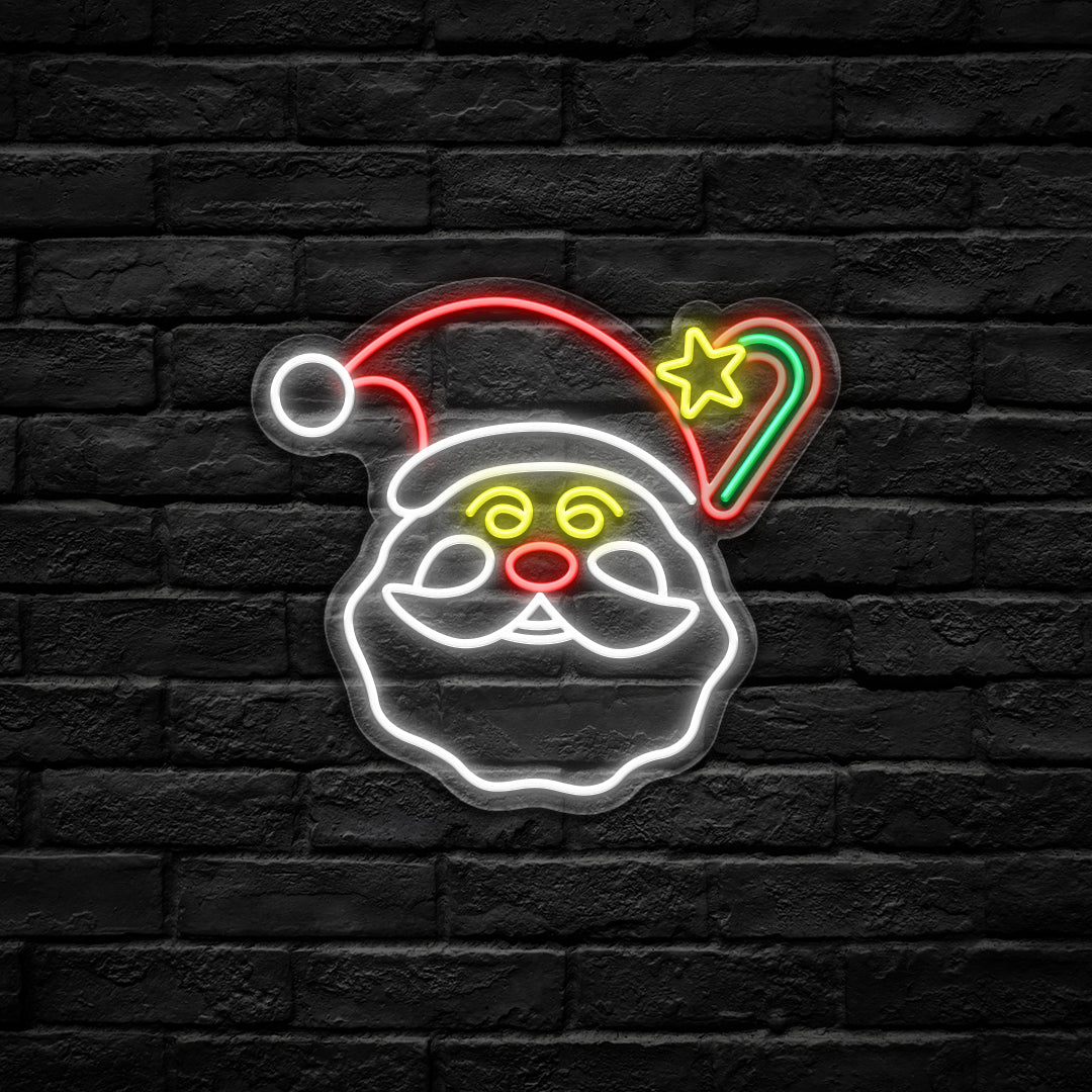 Santa Claus LED Neon Sign (USB-Dimmable, 35cm x 33cm)