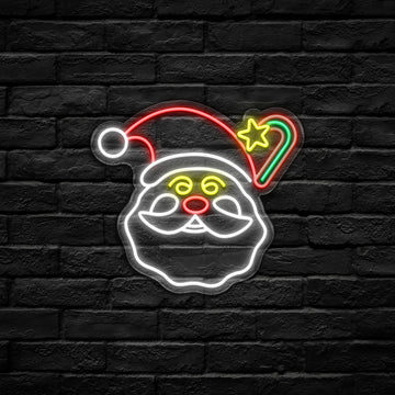 Santa Claus LED Neon Sign (USB-Dimmable, 35cm x 33cm)