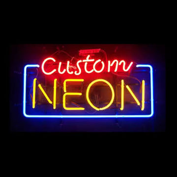 Custom glass neon sign