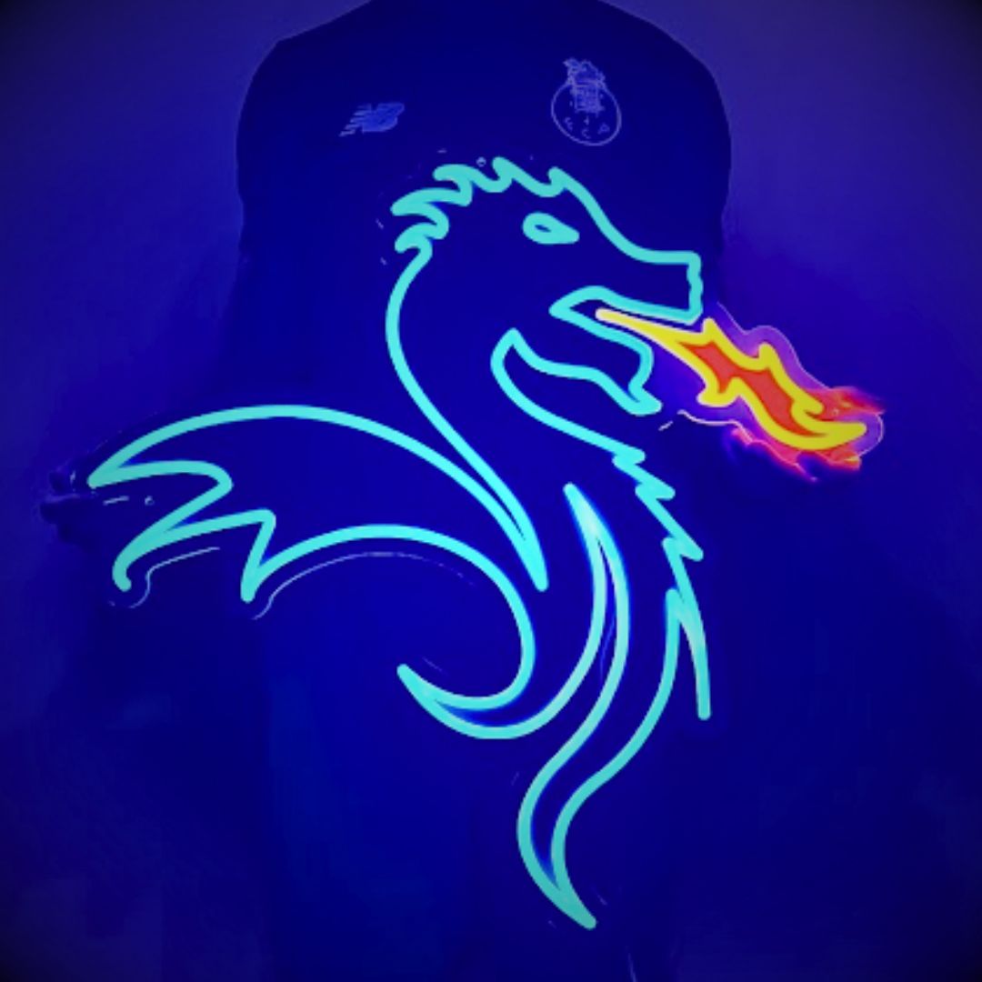 FC Porto Dragon LED Neon Sign – Officially Licensed Light Decor