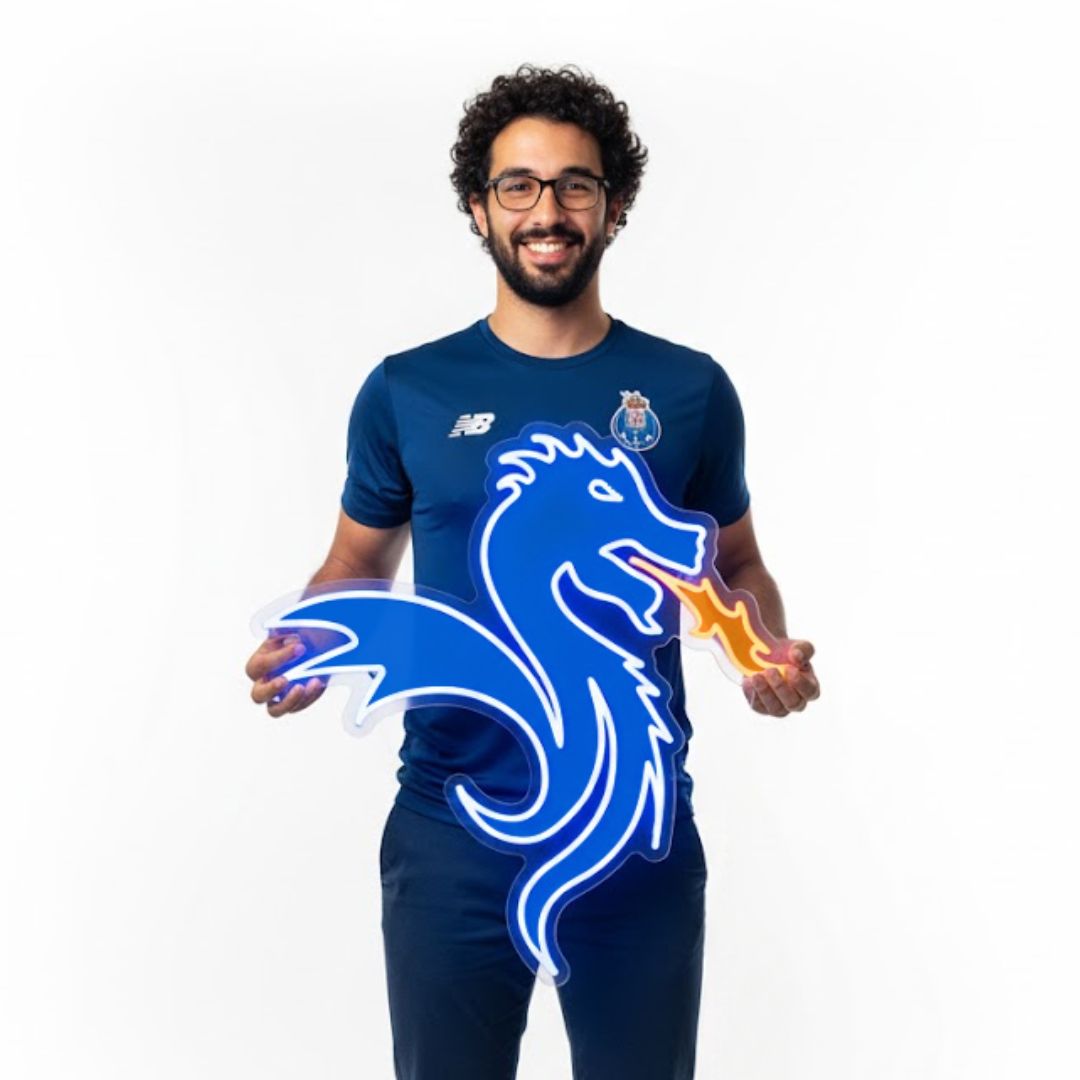 Enseigne lumineuse LED Dragon du FC Porto – Décoration lumineuse sous licence officielle
