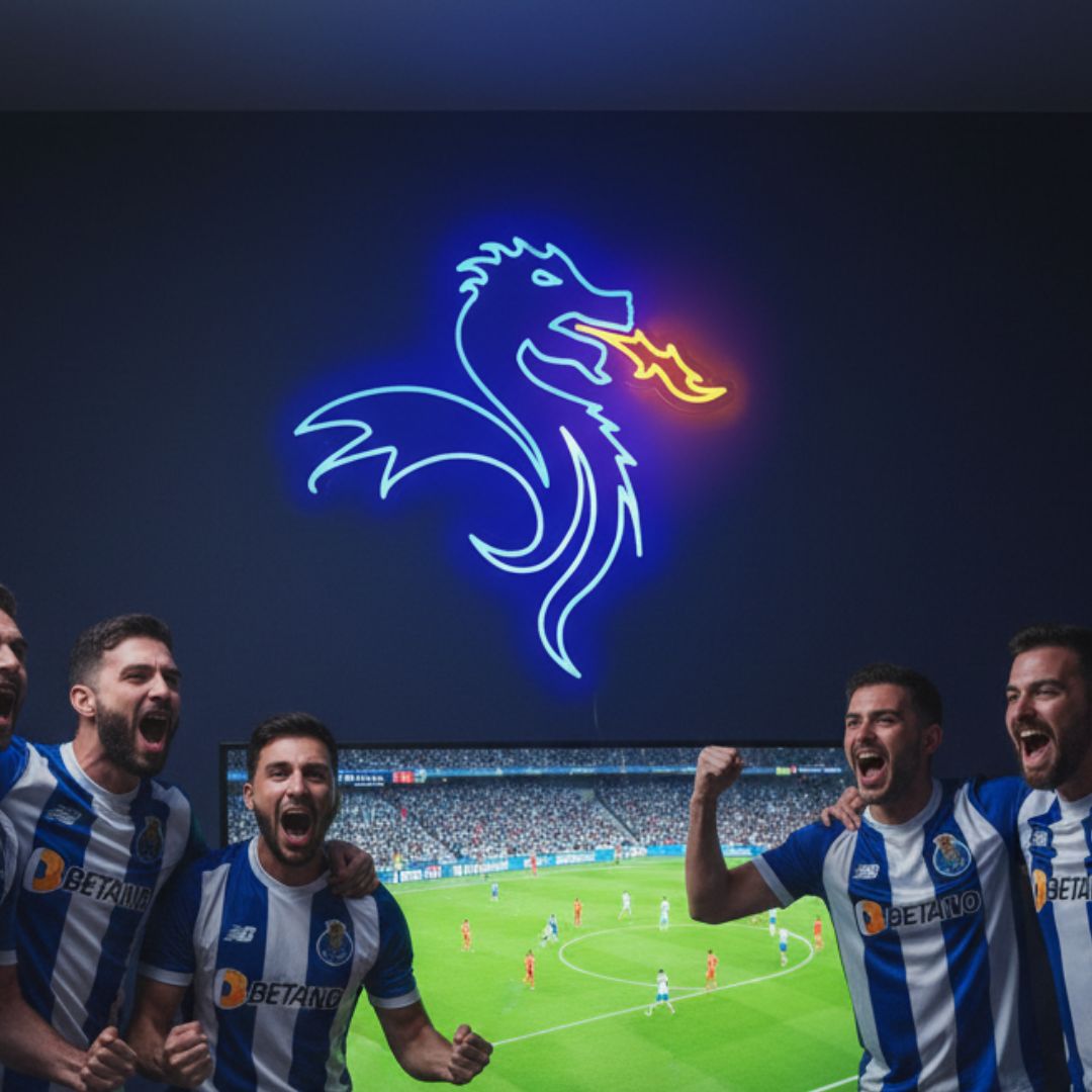 FC Porto Dragon LED Neon Sign – Officially Licensed Light Decor