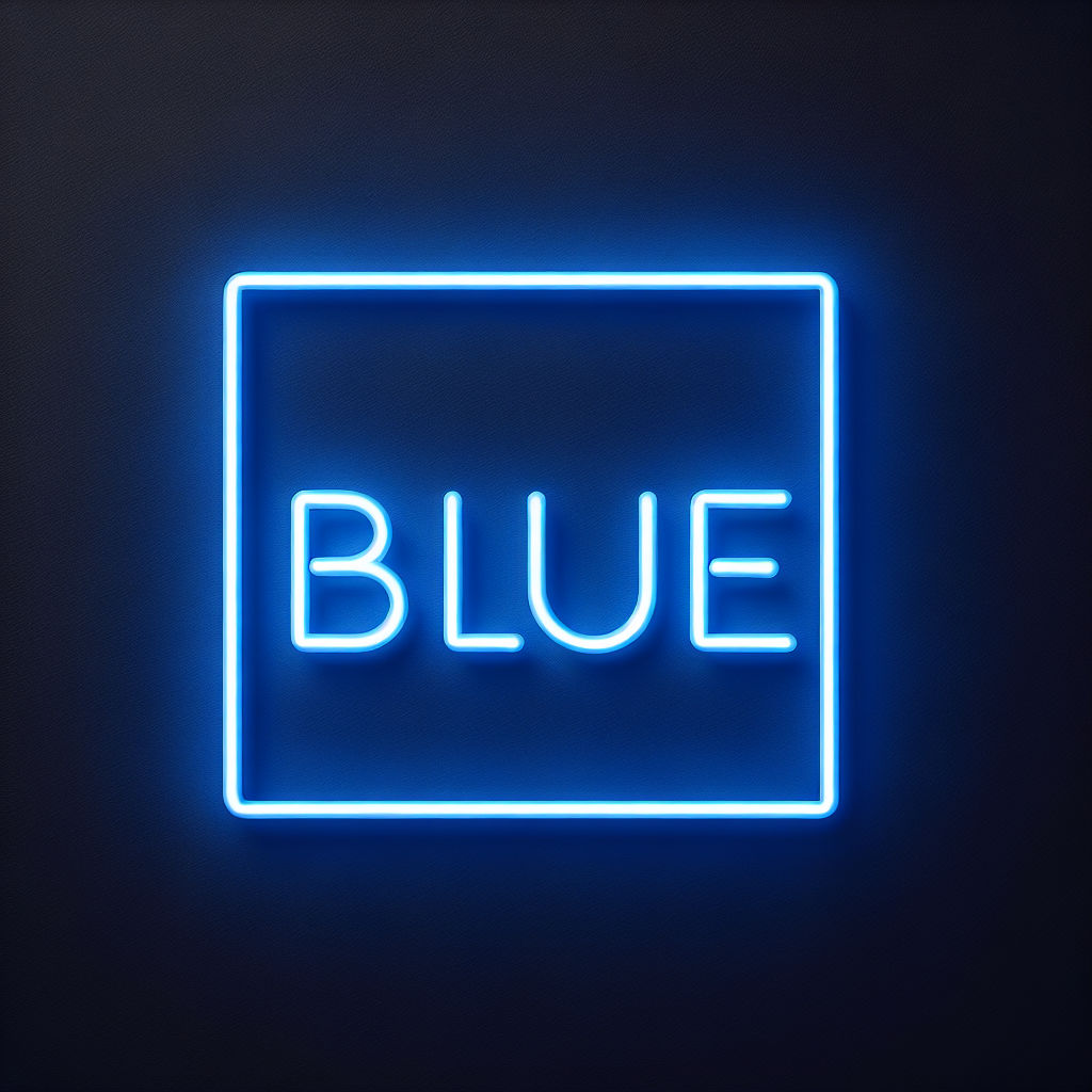 Blue neon sign - Neonific
