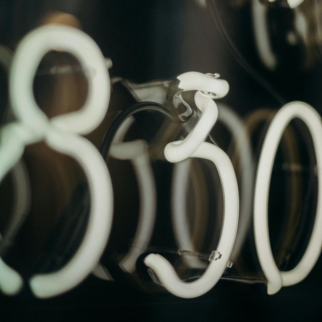 Custom glass neon sign