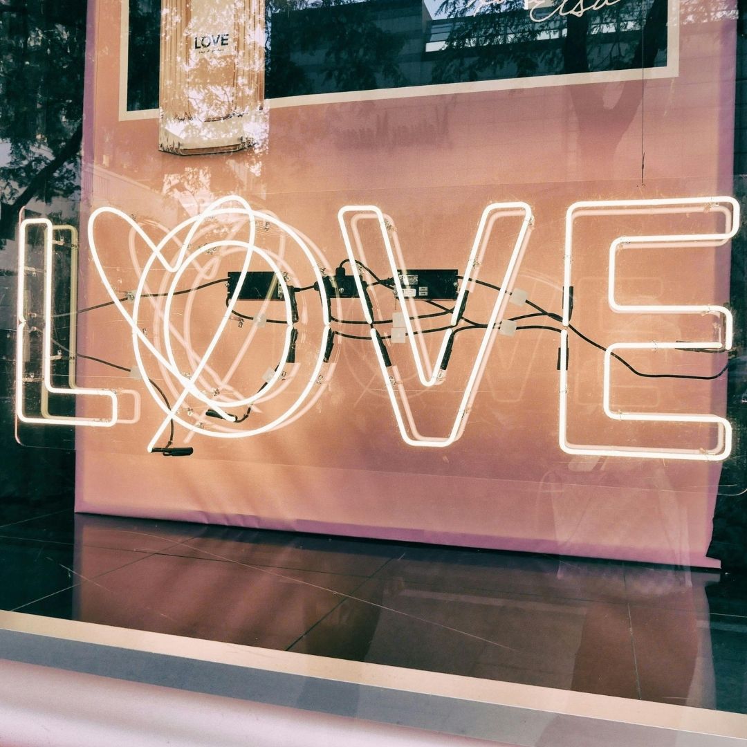 Custom glass neon sign