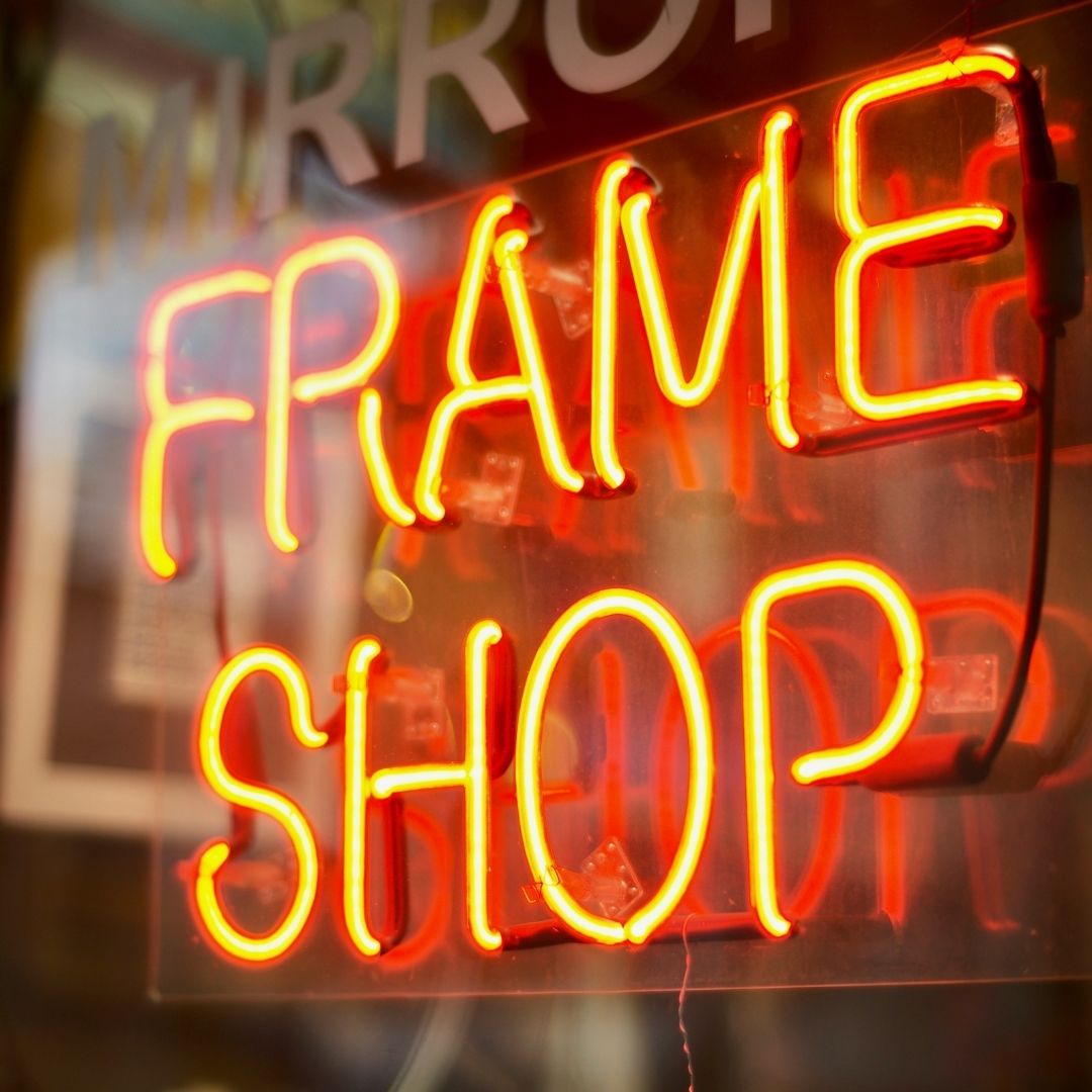 Custom glass neon sign