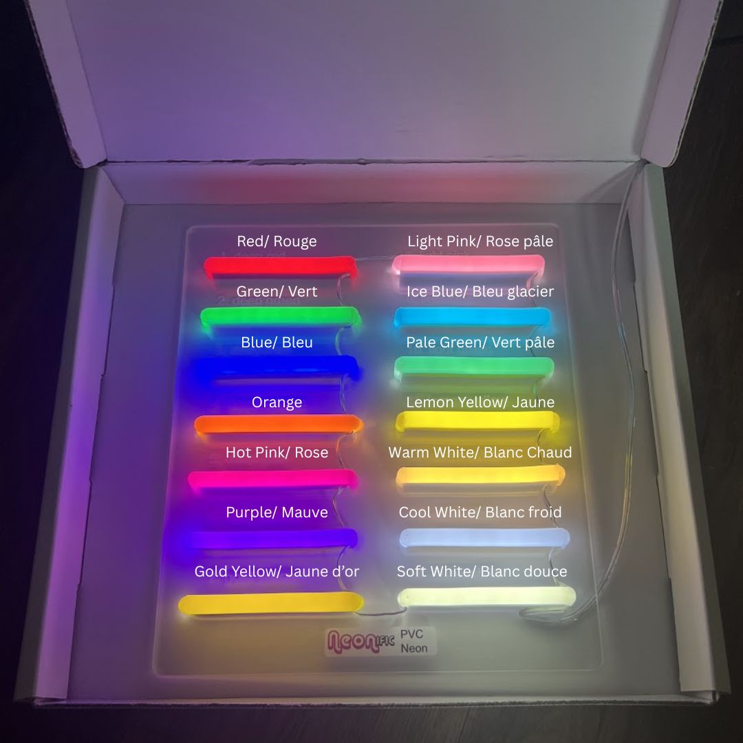 Neon Color Panel LED Neon Colour Sample Panel – 100% Redeemable – Neonific