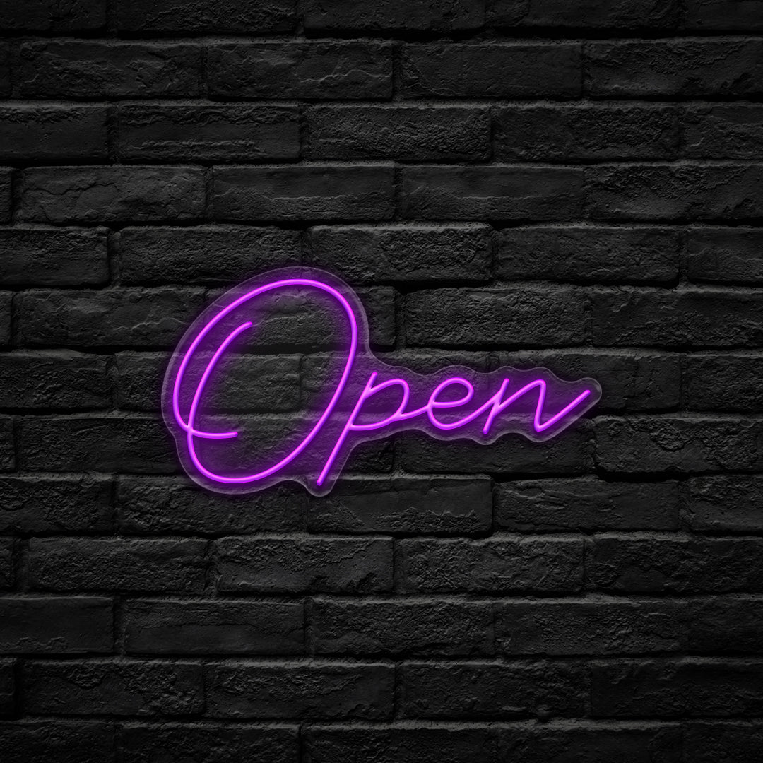Open Sign (LED Neon, Cursive)