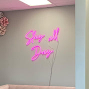 Pink neon sign