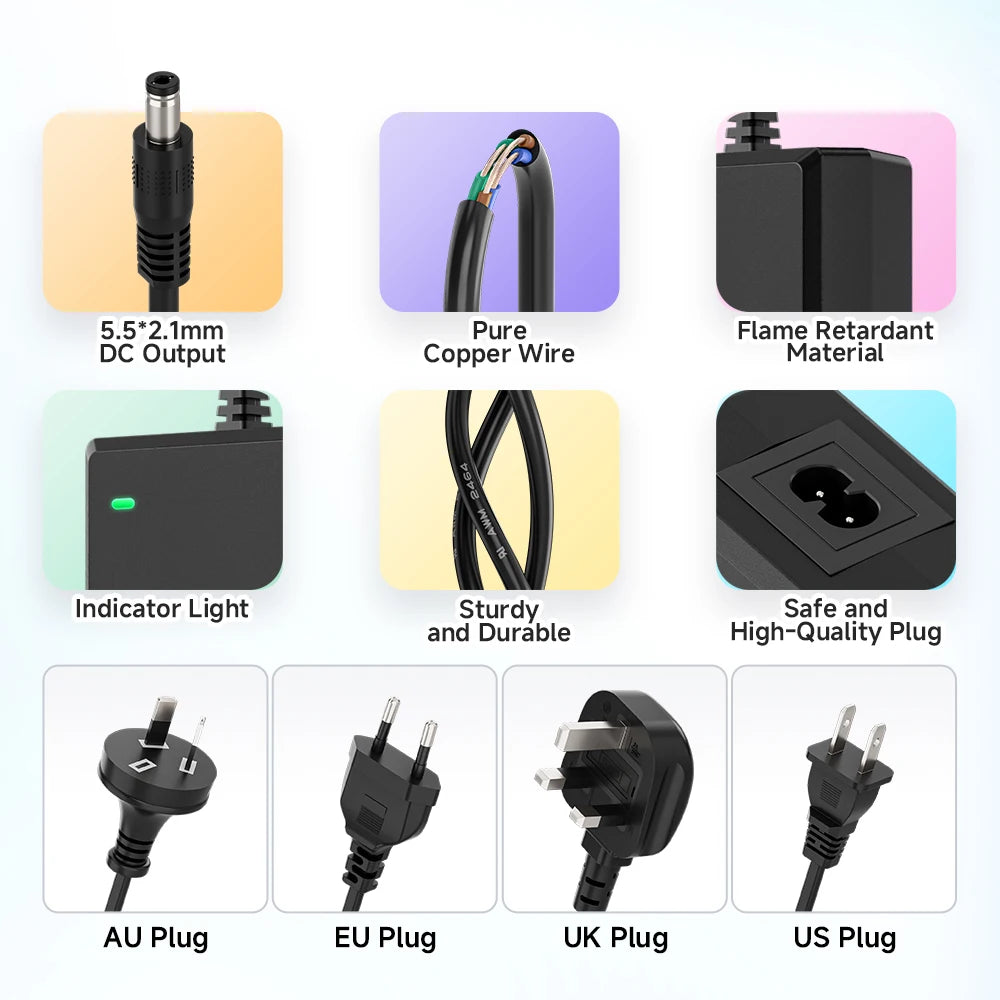 Universal LED Power Supply Adapter (5V / 12V / 24V)