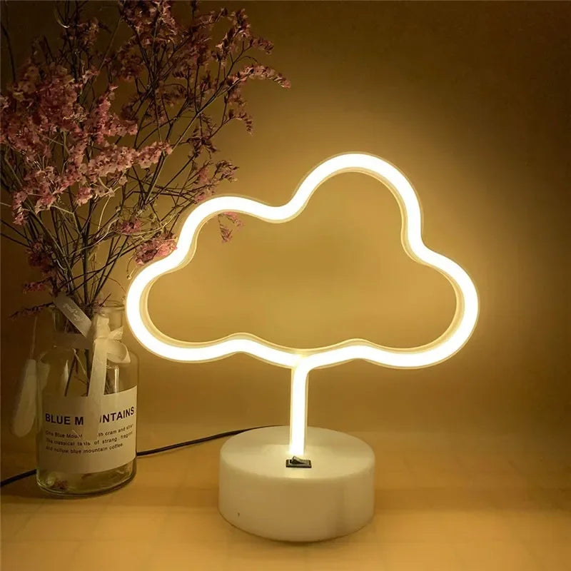 USB LED Neon Table Lamp Night Lights - Cloud - Neonific