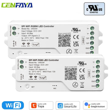 UL-Certified Tuya WiFi Addressable LED Controller – RGB/RGBW