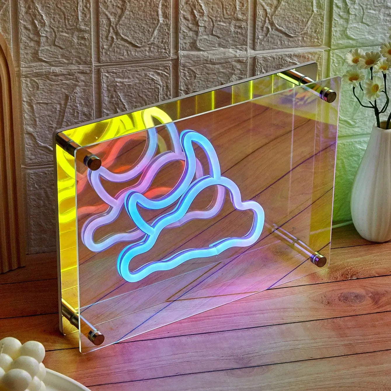 Miroir Infinity (« Lune et Nuage », alimenté par USB)