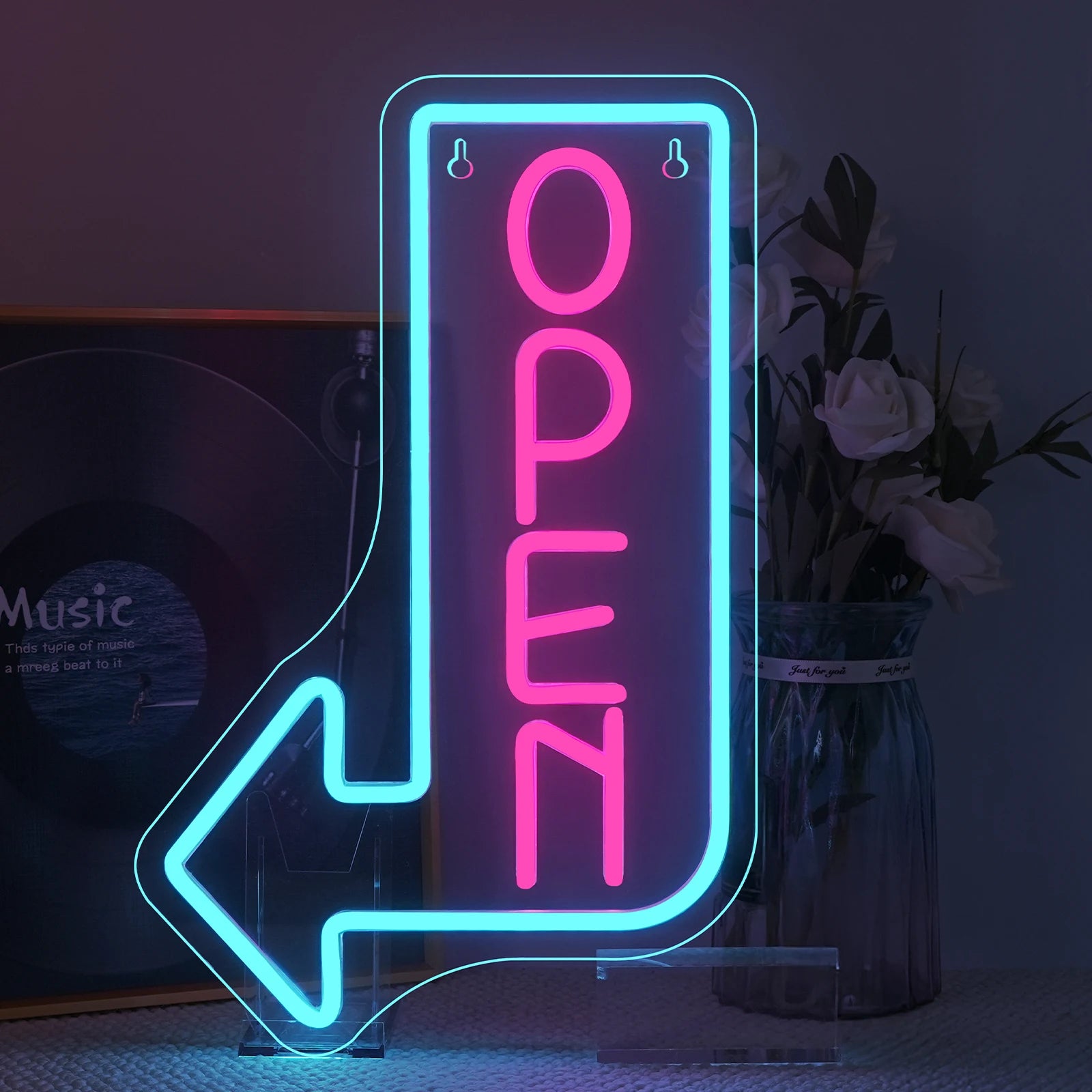 Open Sign ("OPEN with Arrow", USB-Powered)