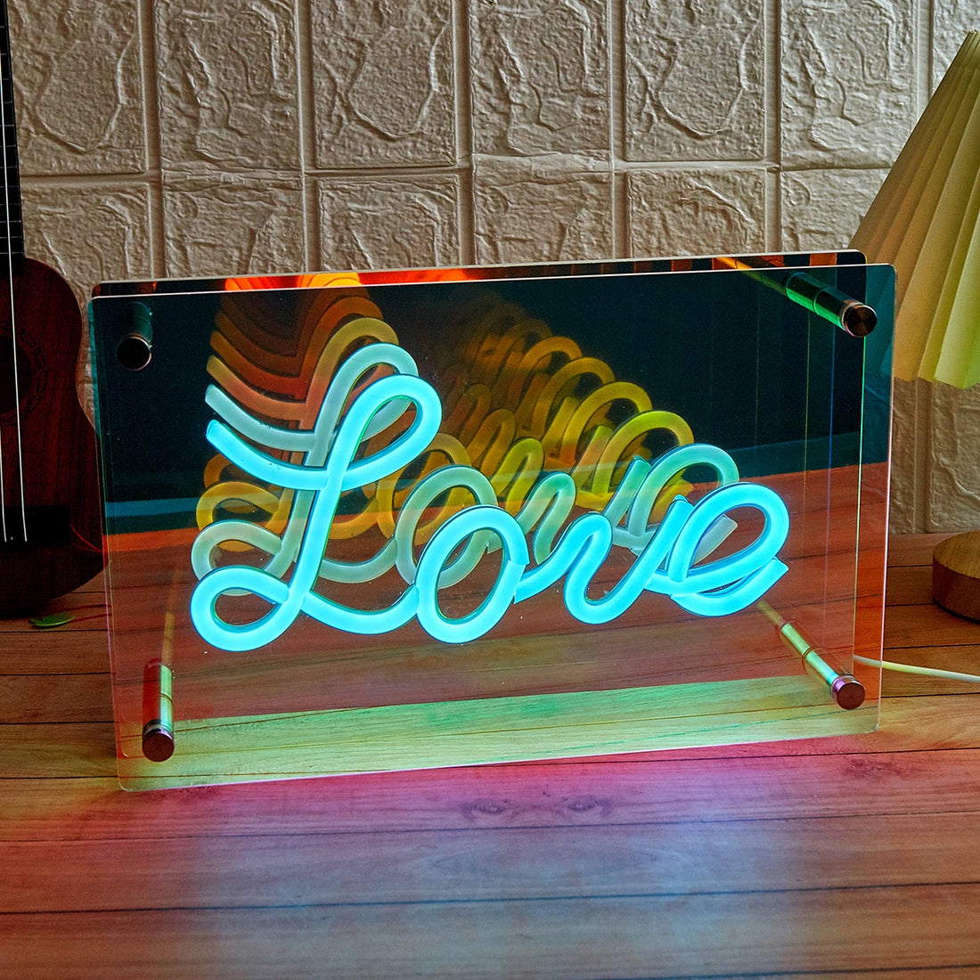 Miroir Infinity (« Love », alimenté par USB, 30 cm x 19 cm)