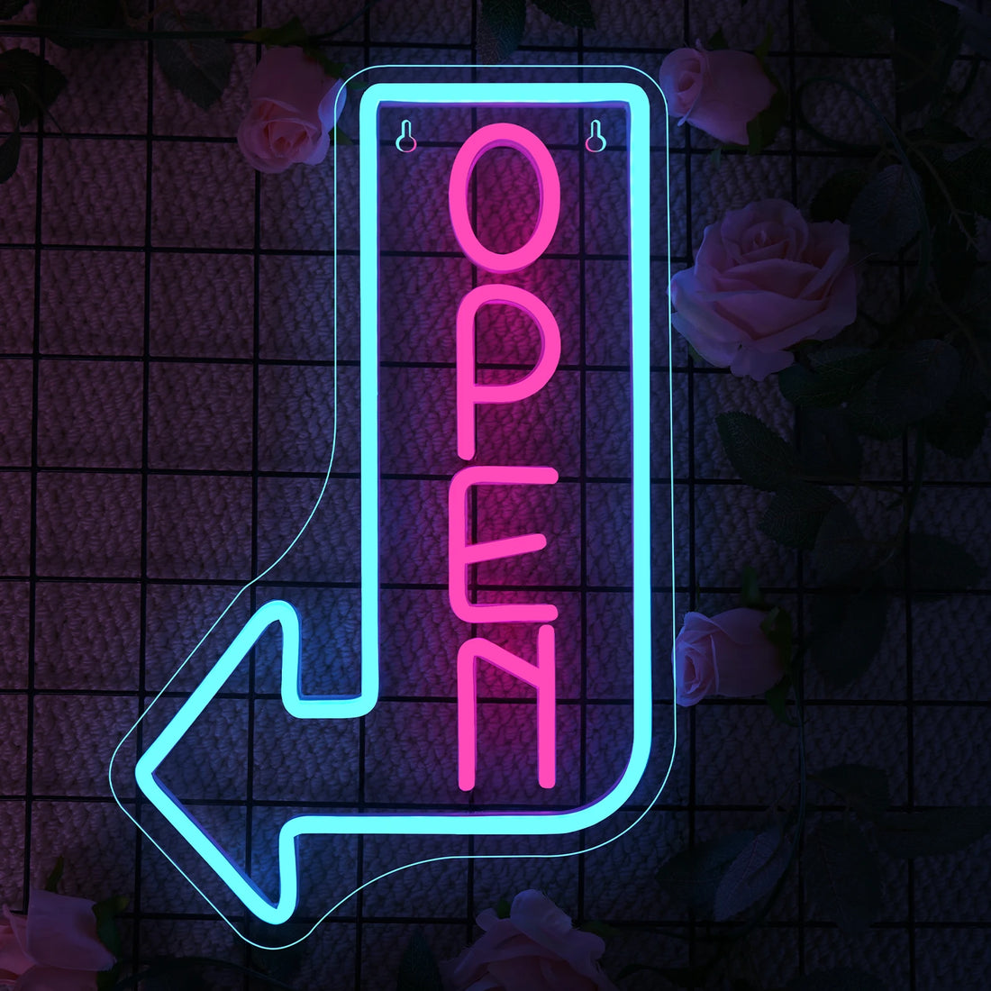 Open Sign ("OPEN with Arrow", USB-Powered)