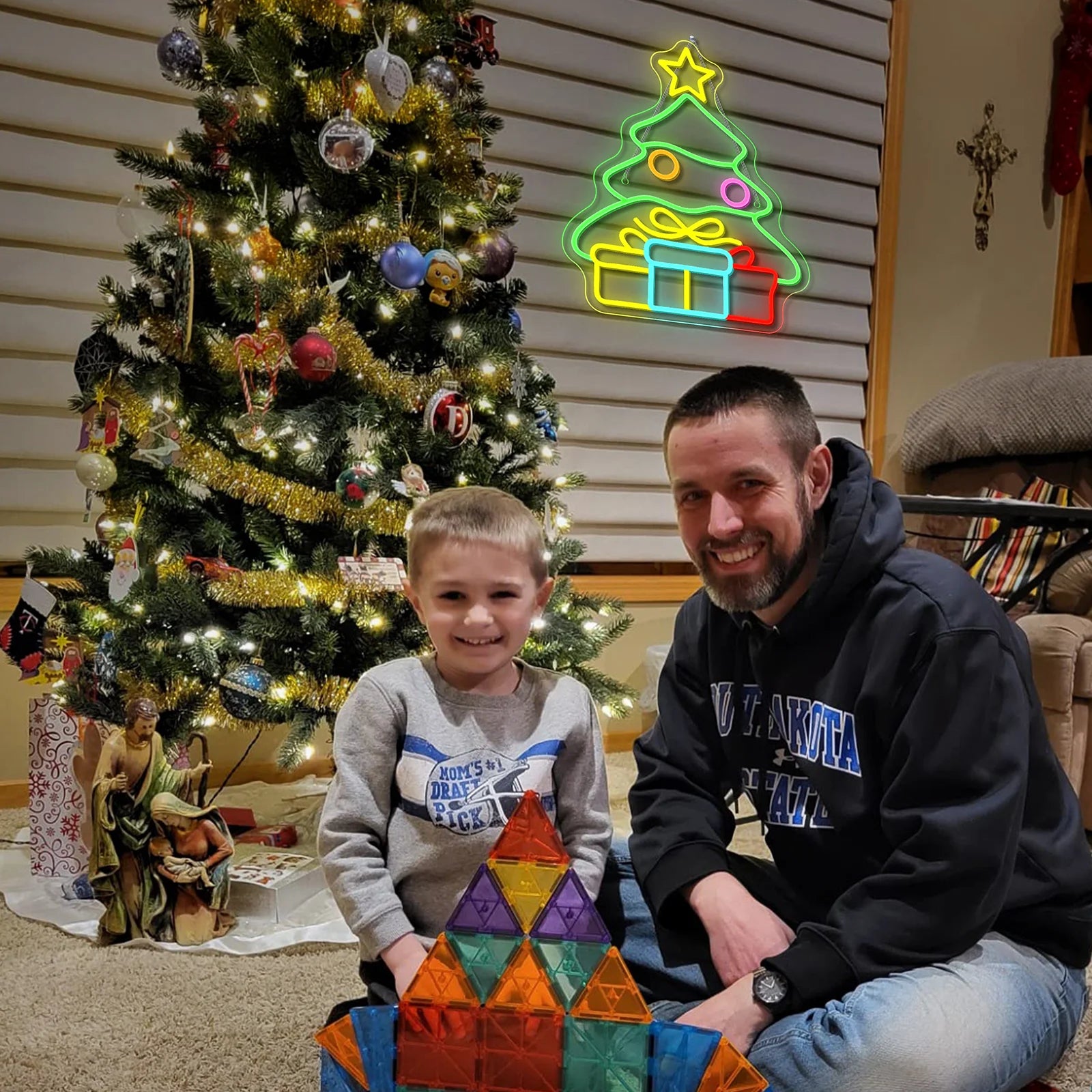 Christmas Tree LED Neon Sign (USB-Powered, Dimmable)