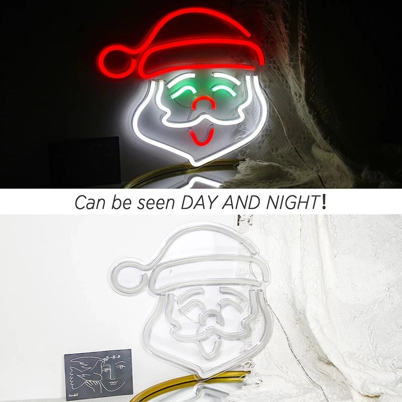 Santa Claus LED Neon Sign (USB-Dimmable)