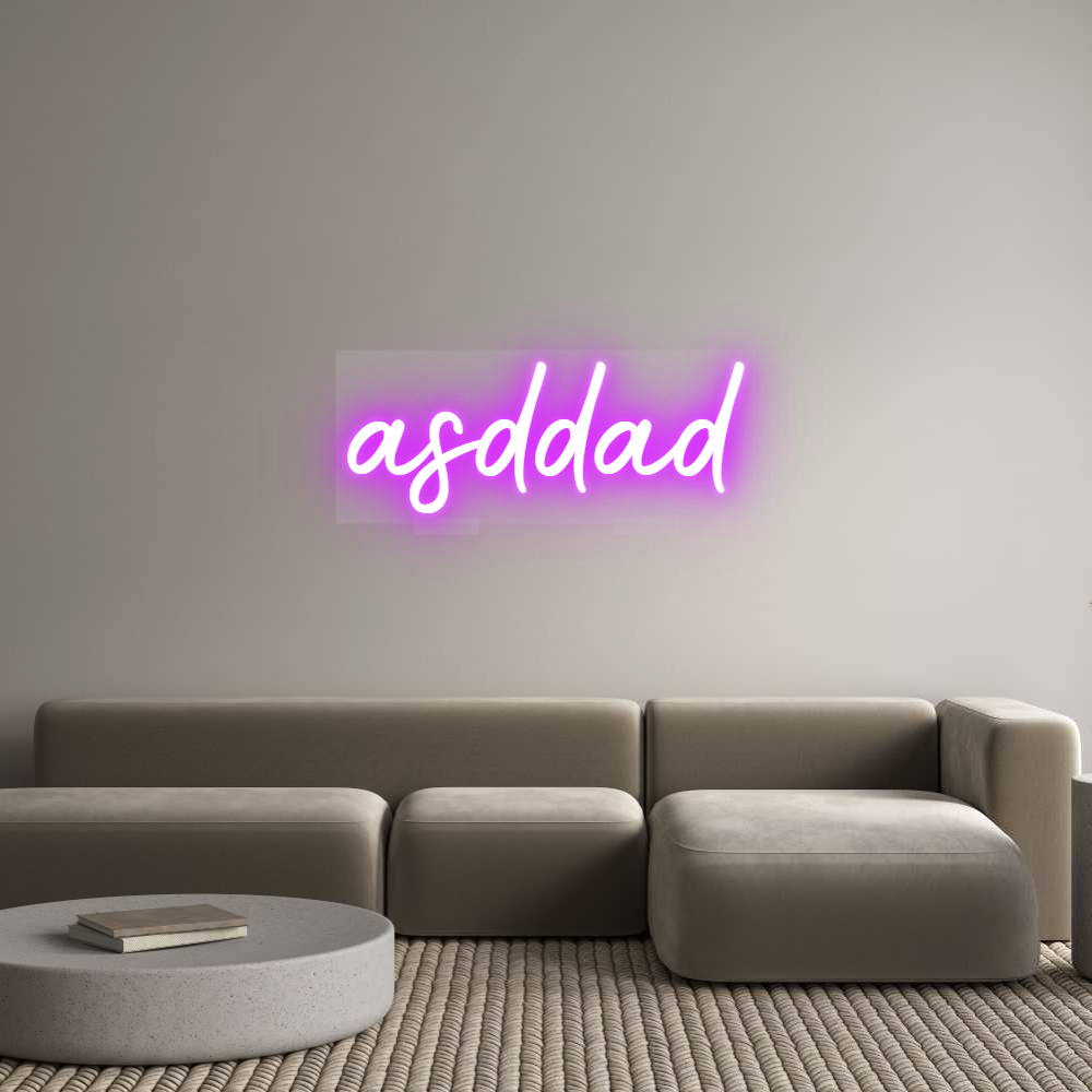 Custom LED Neon Sign: asddad - Neonific
