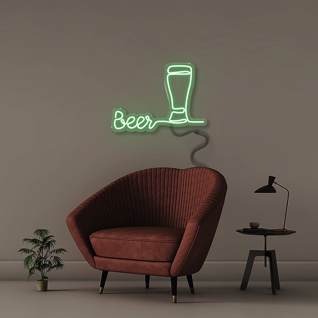 Beers - Neonific - LED Neon Signs - 18" (46cm) - Green