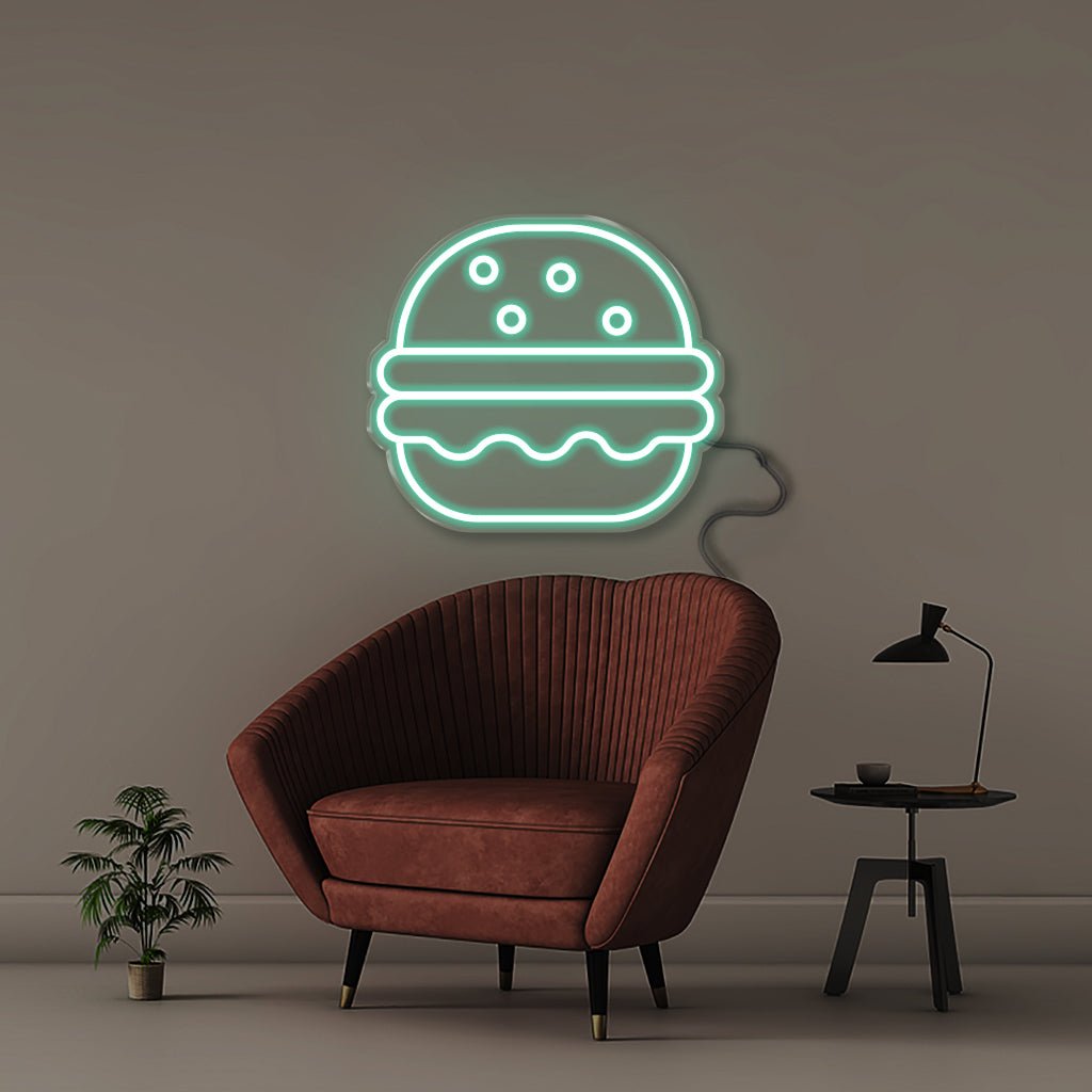 Burger - Neonific - LED Neon Signs - 50 CM - Blue