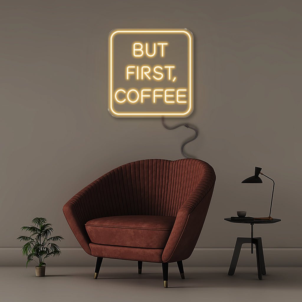 But First Coffee - Neonific - LED Neon Signs - 18" (46cm) - Warm White